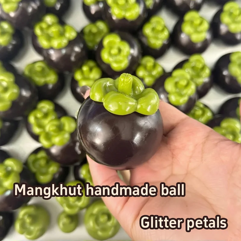 Crystal Growing Kit - Lifelike Mangosteen Handmade Crispy Squishy Ball